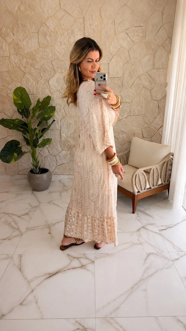 Vestido Boho Chic Longo Flora