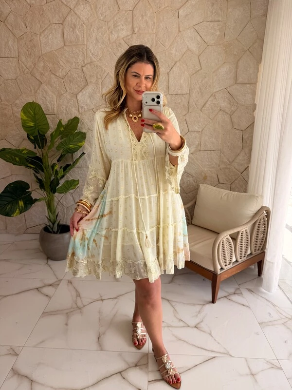 Vestido Boho Chic Aquarela
