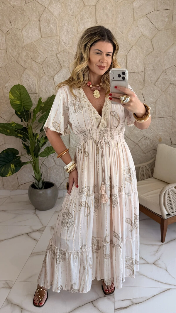 Vestido Boho Chic Longo Lavínia
