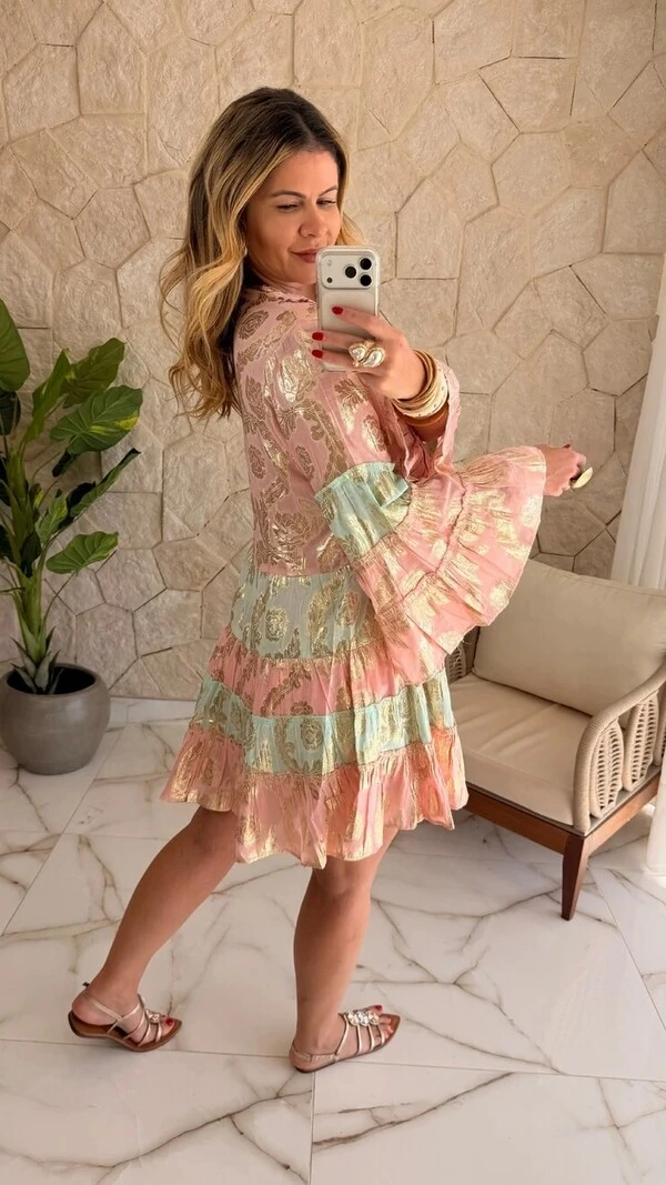 Vestido Boho Curto Bianca