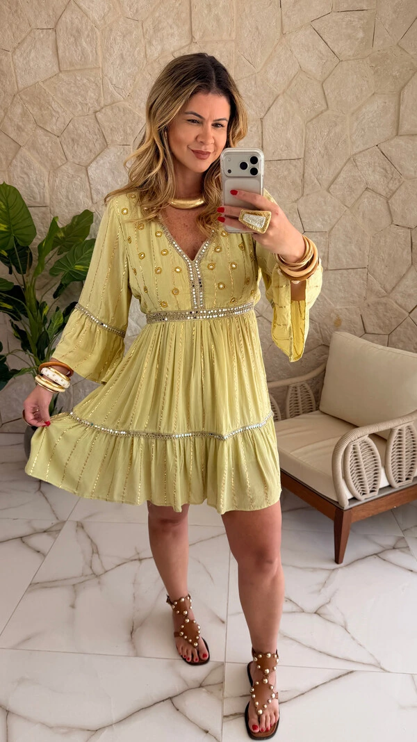 Vestido Boho Chic Curto Mara