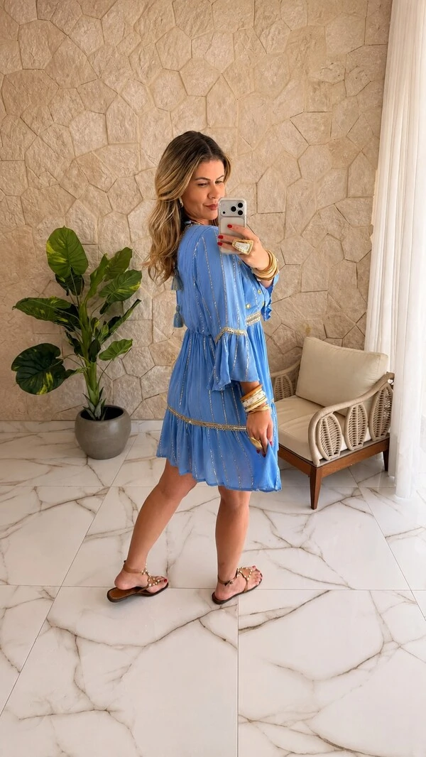 Vestido Boho Chic Curto Zahara