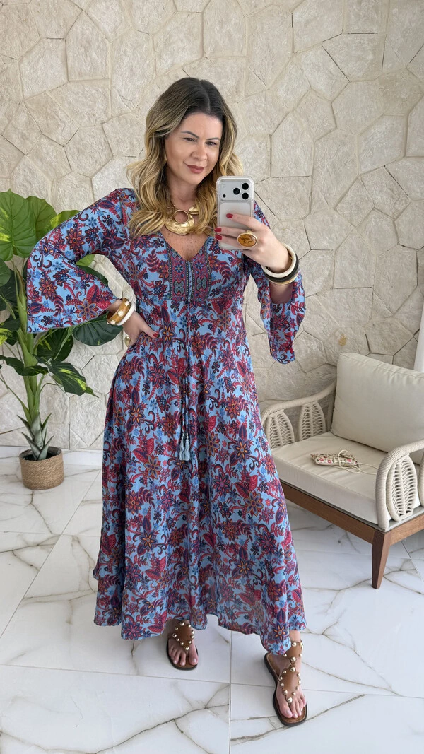 Vestido Boho Chic Longo Lena