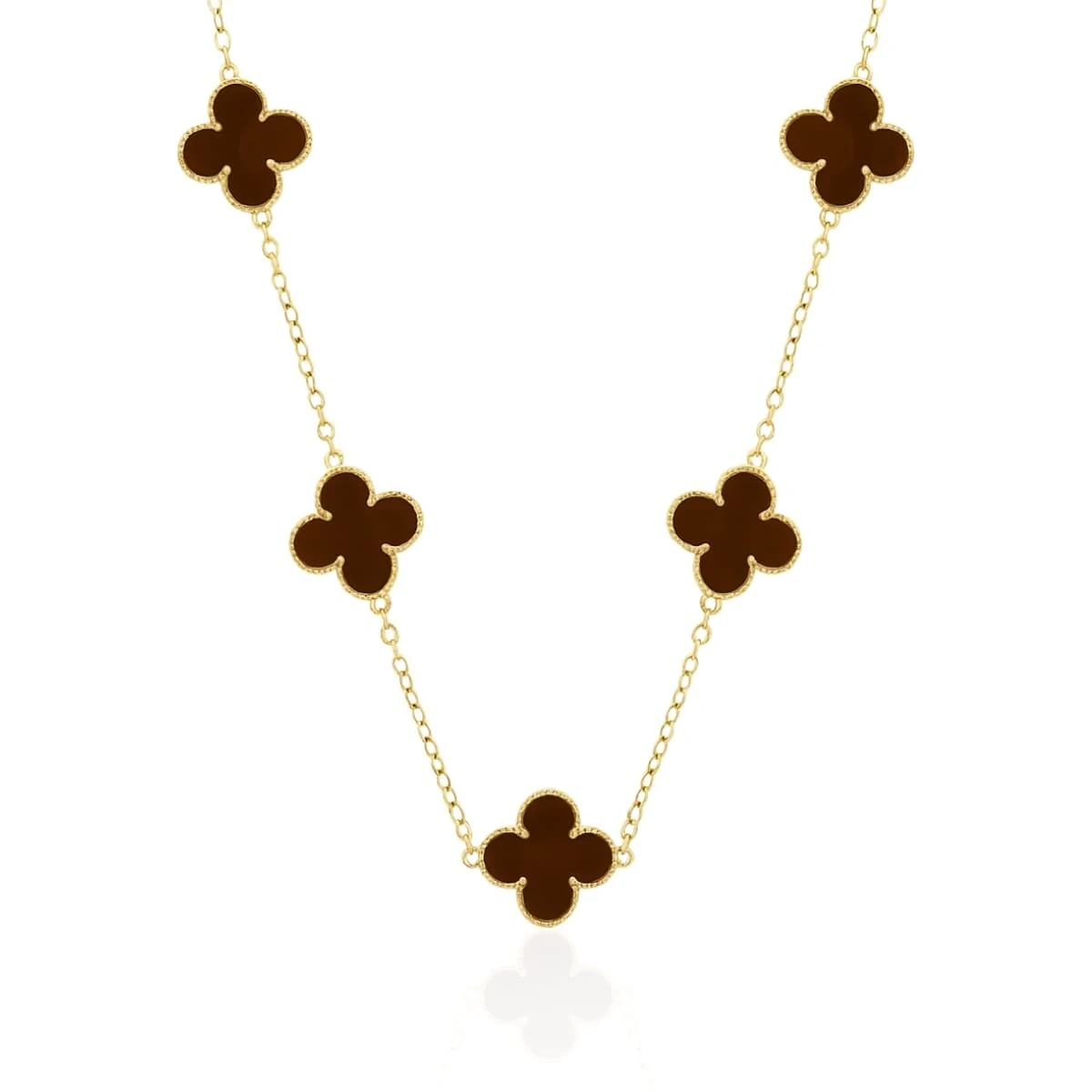 FotoColar Trevo Esmaltado Marrom