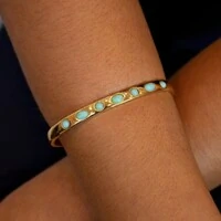 Bracelete Pedras Turquesa