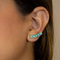 Ear Cuff Pedras Turquesa