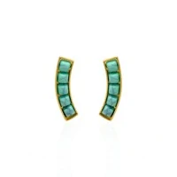 Ear Cuff Pedras Turquesa