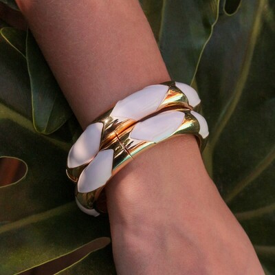 FotoBracelete Resinado Branco Aplique