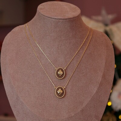 FotoEscapulário Sagrado Coração Resinado Marrom