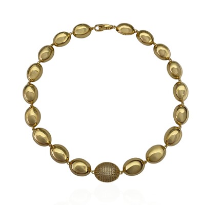 Foto Colar Oval Liso Com Cravejado