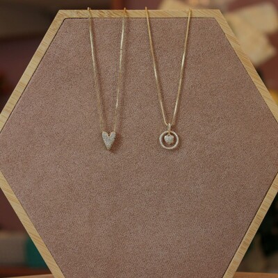 FotoColar Coração Pontudo Cravejado Bella