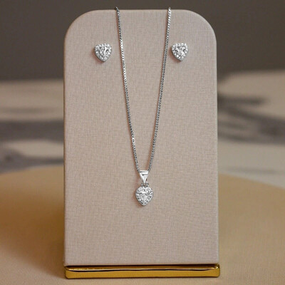 FotoConjunto Mini Coração Cristal Zircônia