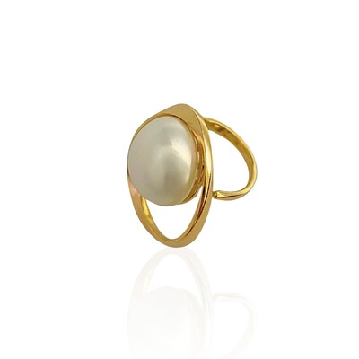 Foto Anel Vazado Pérola Regulável