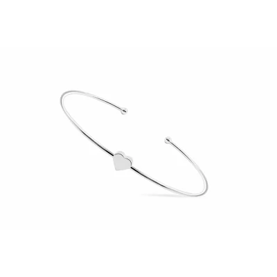 Foto Bracelete Aro Liso Coração Fechado Centro