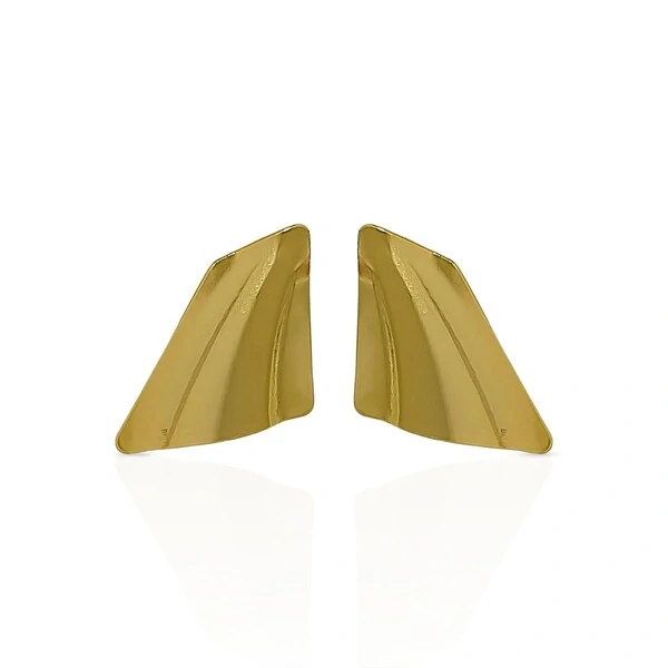 Brinco Médio Placa Orgânico Fabiana