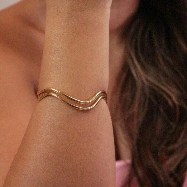Bracelete Duplo Onda