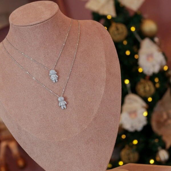 Colar Corrente Cadeado Menino Cravejado