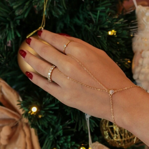 Pulseira de Mão Ponto de Luz Centro