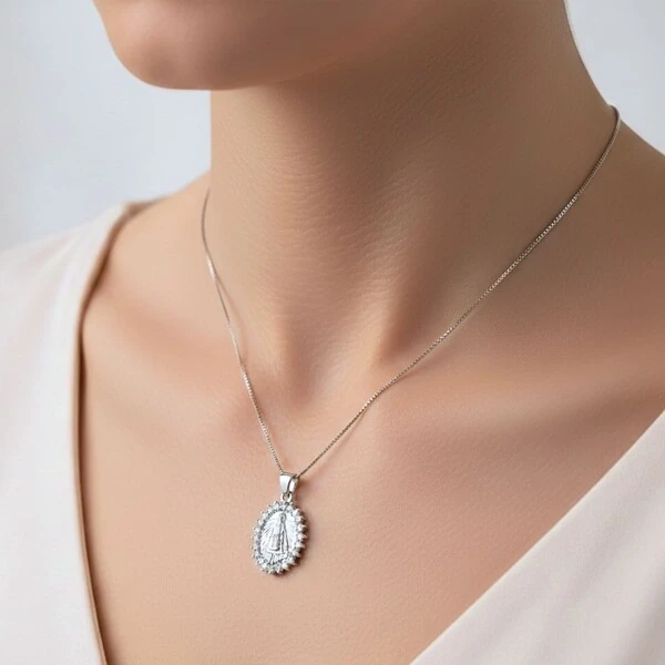 Colar Mandala Cravejado Nossa Senhora Aparecida