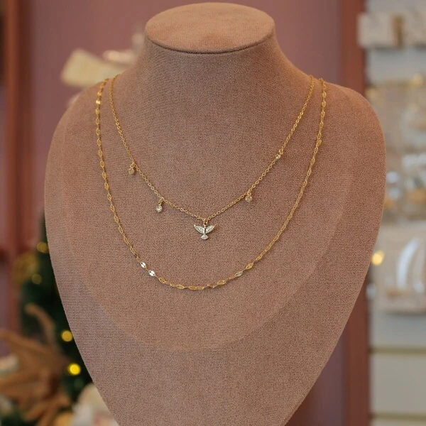 Colar Espírito Santo Com Ponto De Luz