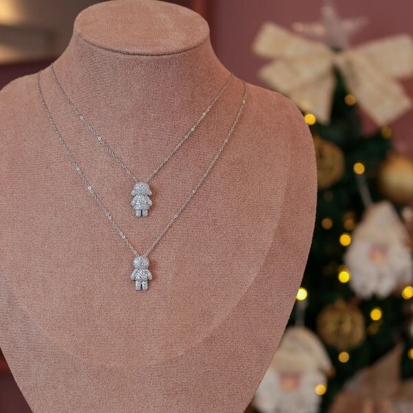 Colar Corrente Cadeado Menino Cravejado