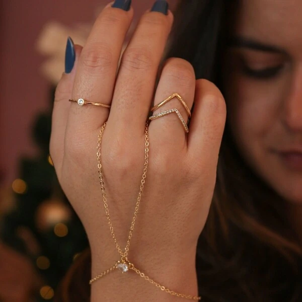 Pulseira de Mão Ponto de Luz Centro