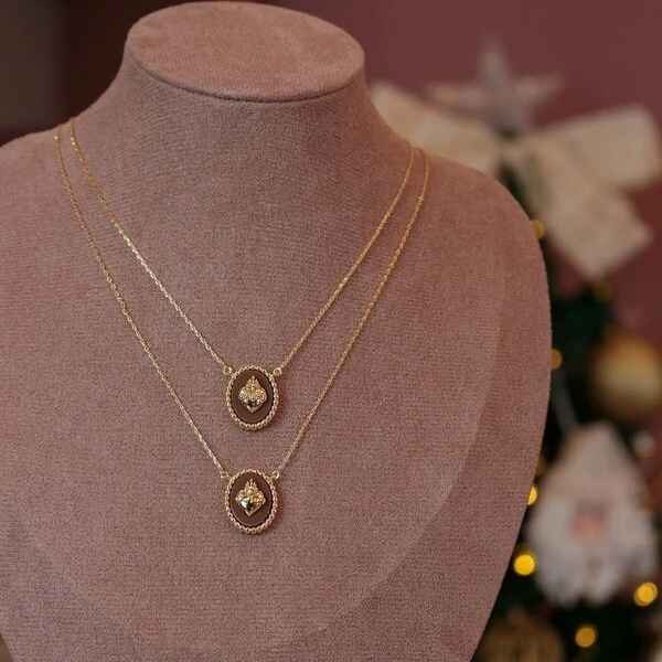 Escapulário Sagrado Coração Resinado Marrom