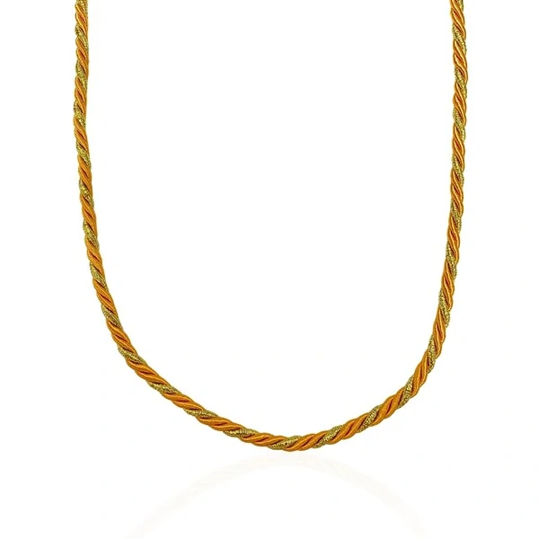 Cordão Laranja com Dourado