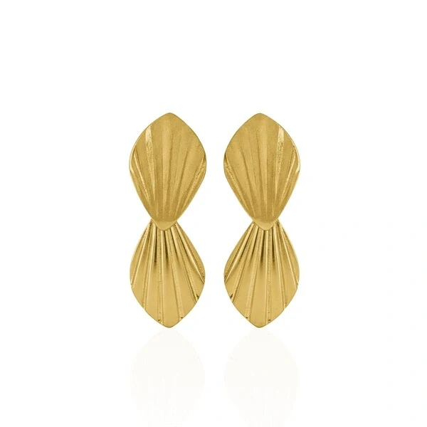 Brinco Placa Duplo Concha Riscado