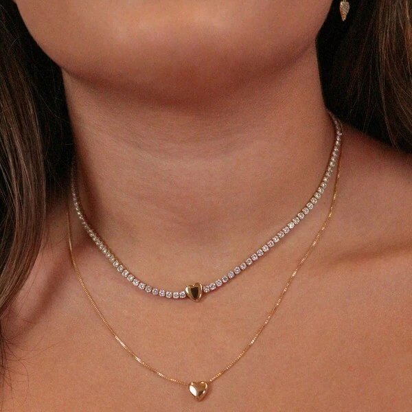 Colar Mini Coração Fechado Liso Baby