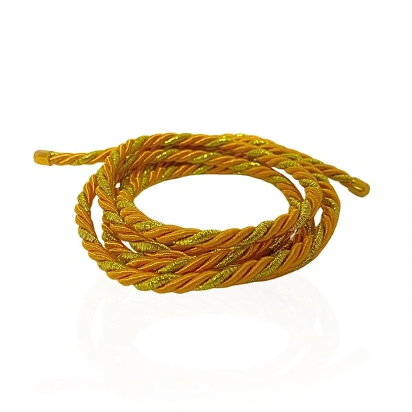 Cordão Laranja com Dourado