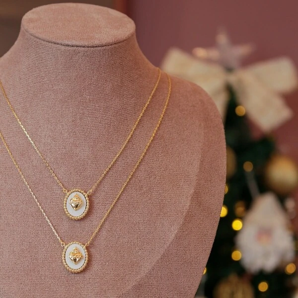 Escapulário Sagrado Coração Resinado Madrepérola