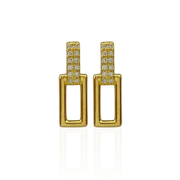 Brinco Retangular Vazado Lorena