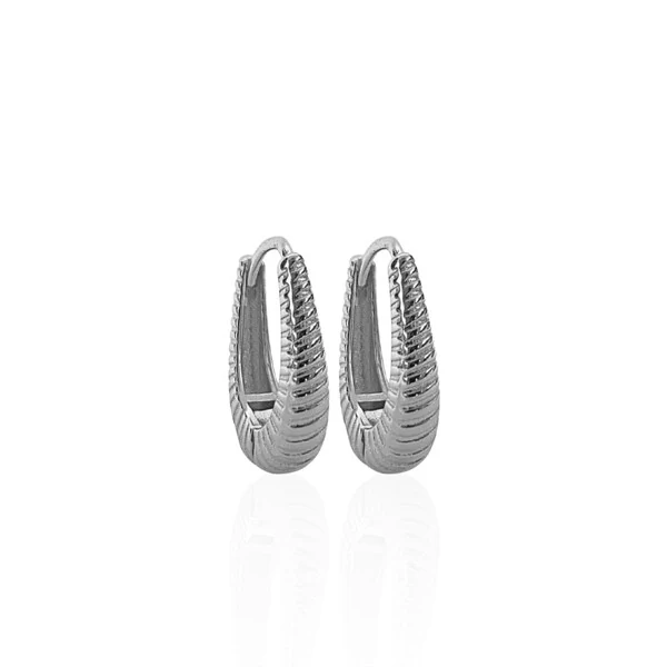 Argola Click Meia Lua Riscada