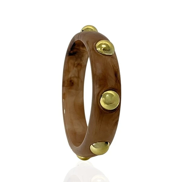 Bracelete Marrom com Aplique