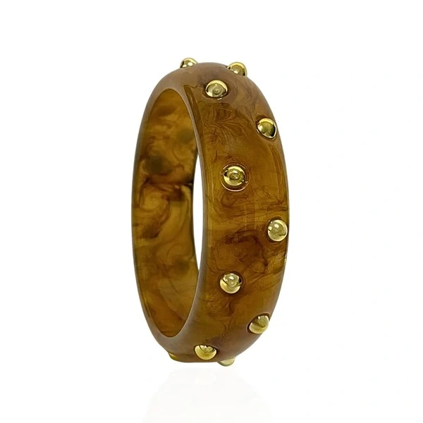 Bracelete Marrom com Aplique