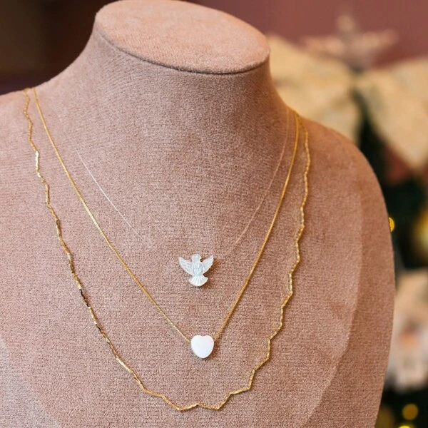 Colar Nylon Espirito Santo Madreperola