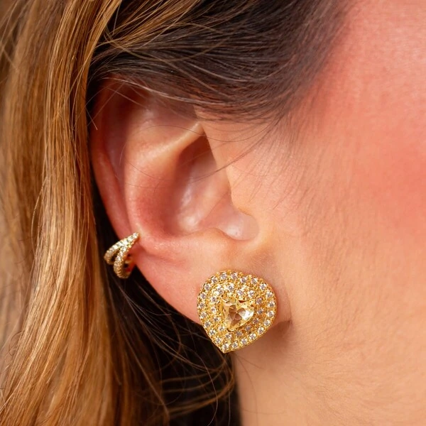 Piercing Fake Meio X Zircônia