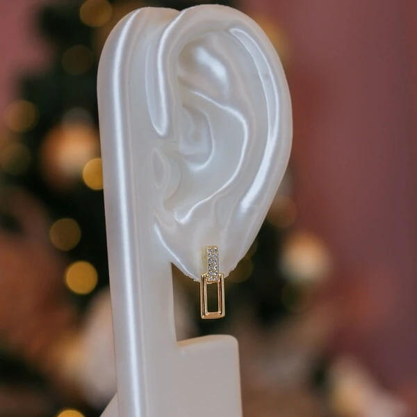 Brinco Retangular Vazado Lorena