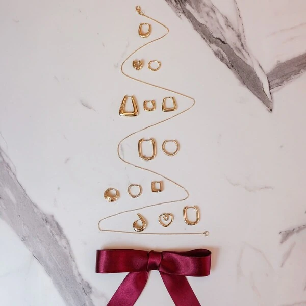 Argola Click Meia Lua Riscada