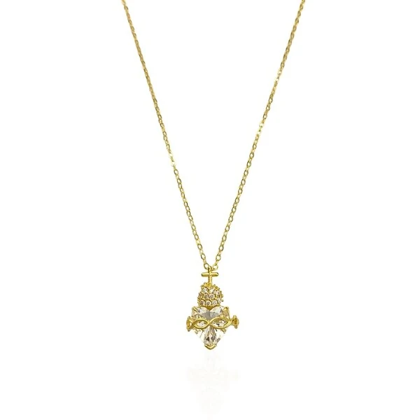 Colar Sagrado Coração Cristal