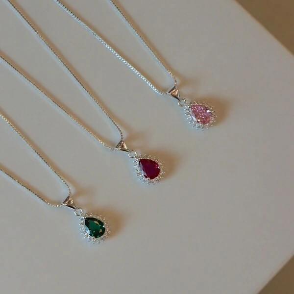 Conjunto Gota Esmeralda Com Zircônia