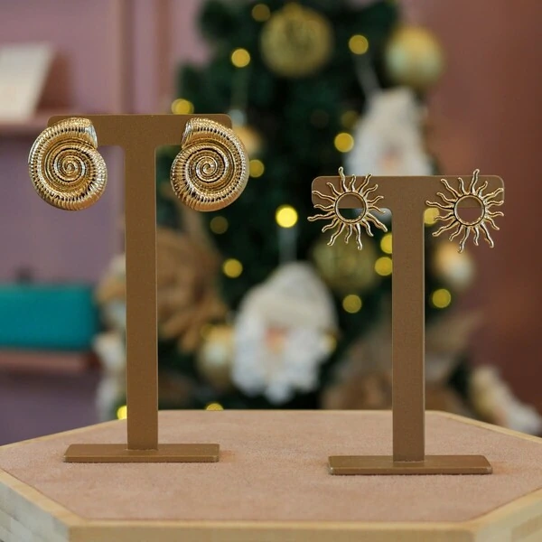 Brinco Caracol Craquelado