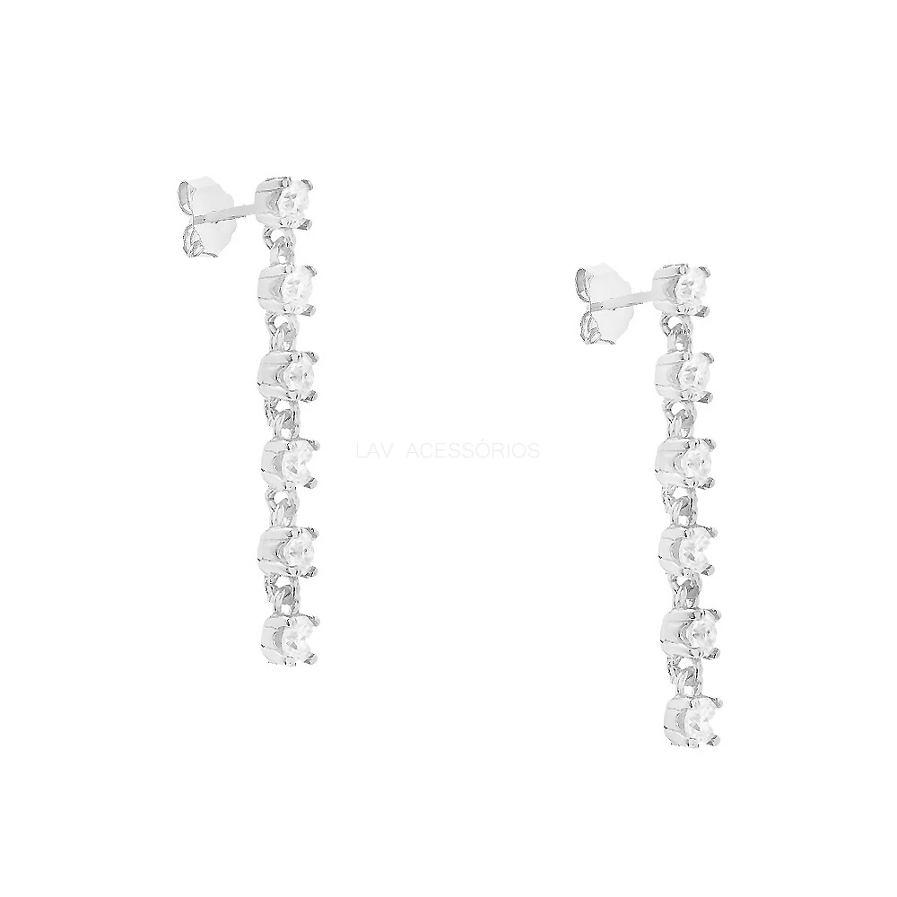 FotoBrinco Slim 6 Pontos de Luz Cristal Rodio