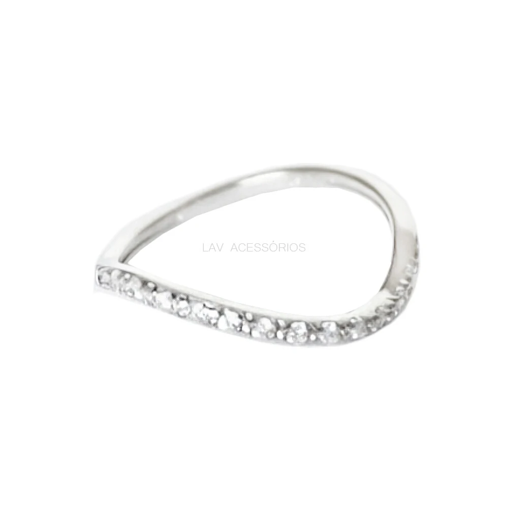 FotoAnel Wave Slim Cravejado Rodio