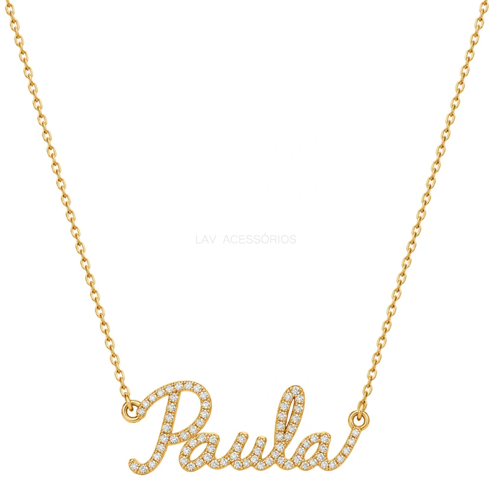 Foto Colar Banhado Personalizado Nome