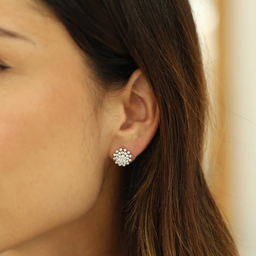 FotoBrinco Prata 925 Solitário Fancy Chuveiro Moissanite