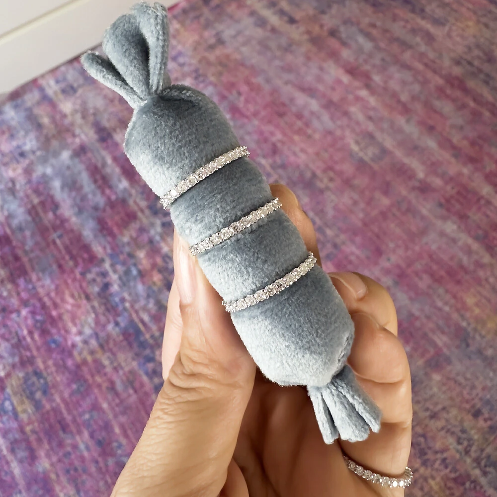 FotoAnel Prata 925 Dedinho Slim Moissanite