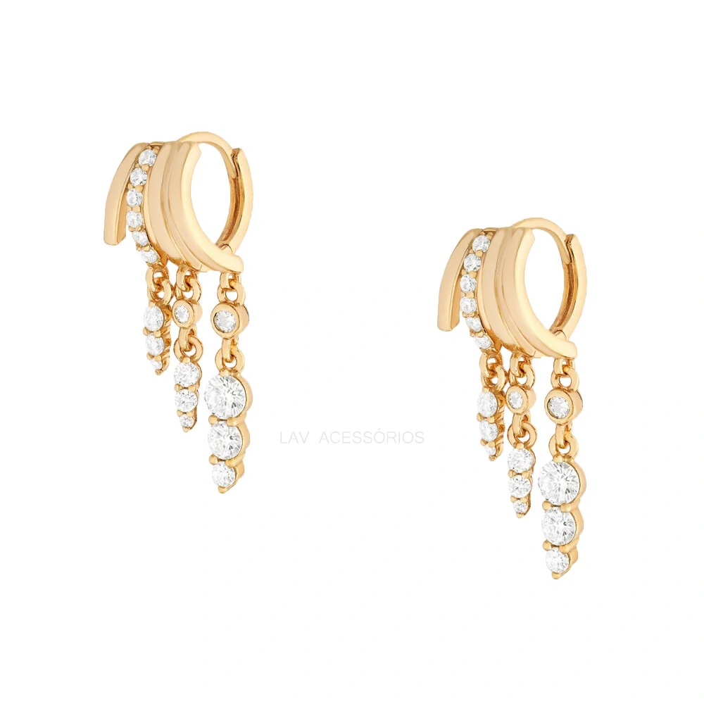Foto Argolinha Prata 925 Sunset Moissanites Ouro