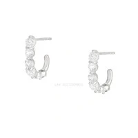 Brinco Prata 925 Shine Hook Moissanite M
